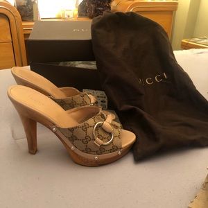 GUCCI  horsebit platform heels